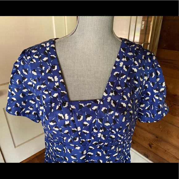 Blue Dress - Floral - Retro - Picture 4 of 6